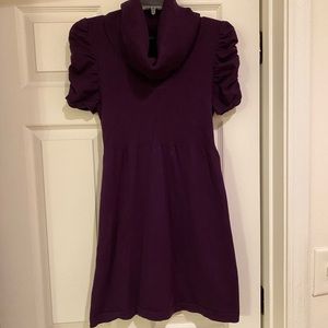Turtleneck Dress with Ruched Sleeves